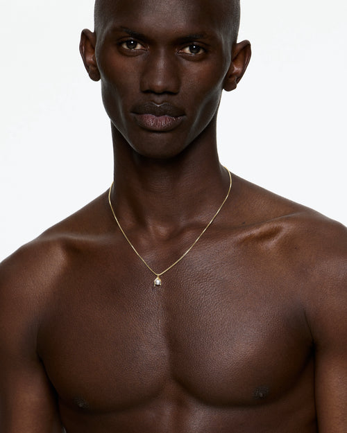 Micro White Pearl Melt Necklace - Gold Vermeil