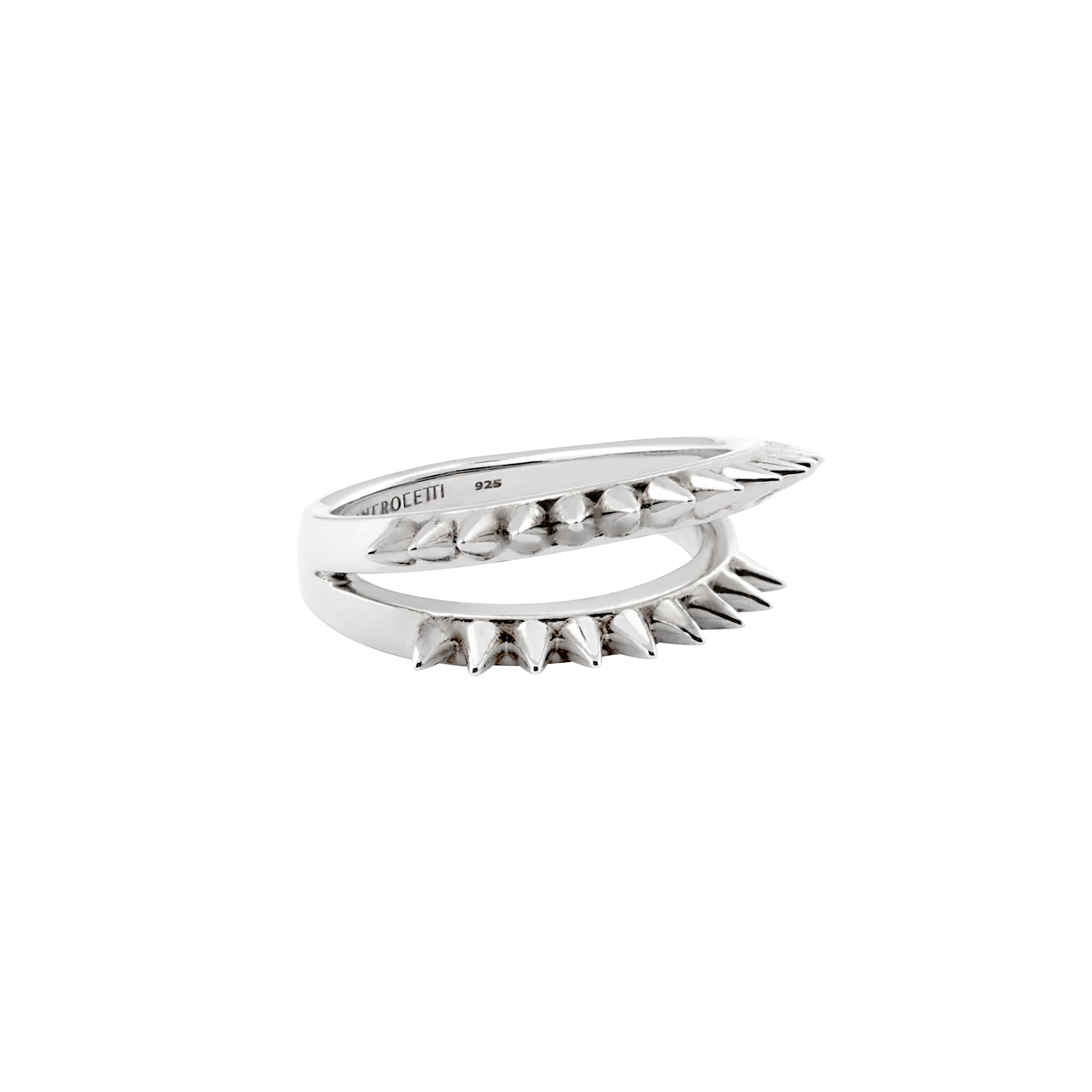 Mini Space Spur Ring - Rhodium Vermeil