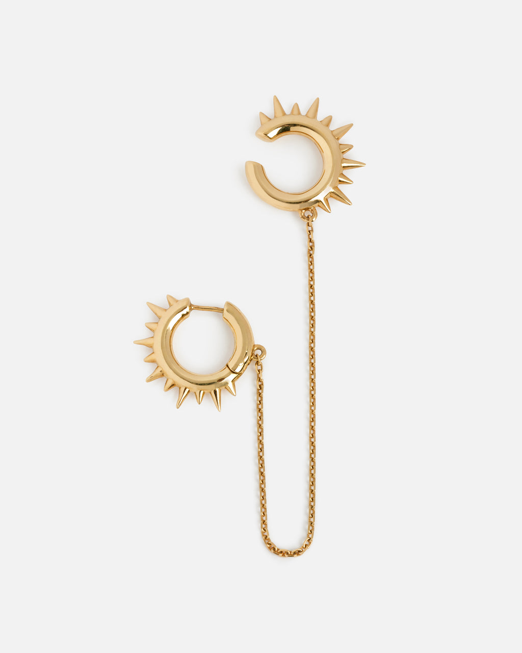 Mini Loophole Spur Earset — gold-plated sterling silver spur-inspired earset with sculptural hardware aesthetic by Alan Crocetti
