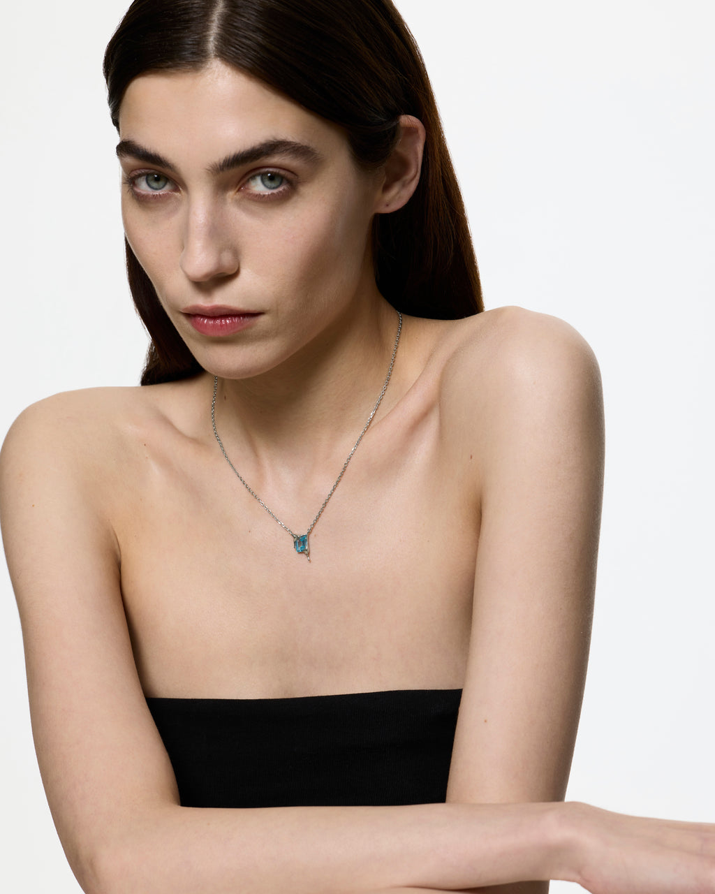 Sky Mini Melt Necklace – Rhodium Vermeil