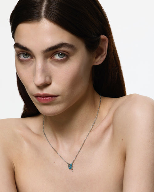Sky Mini Melt Necklace – Rhodium Vermeil