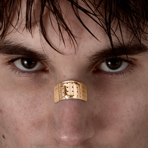 Close up alan crocetti mini nose plaster piece