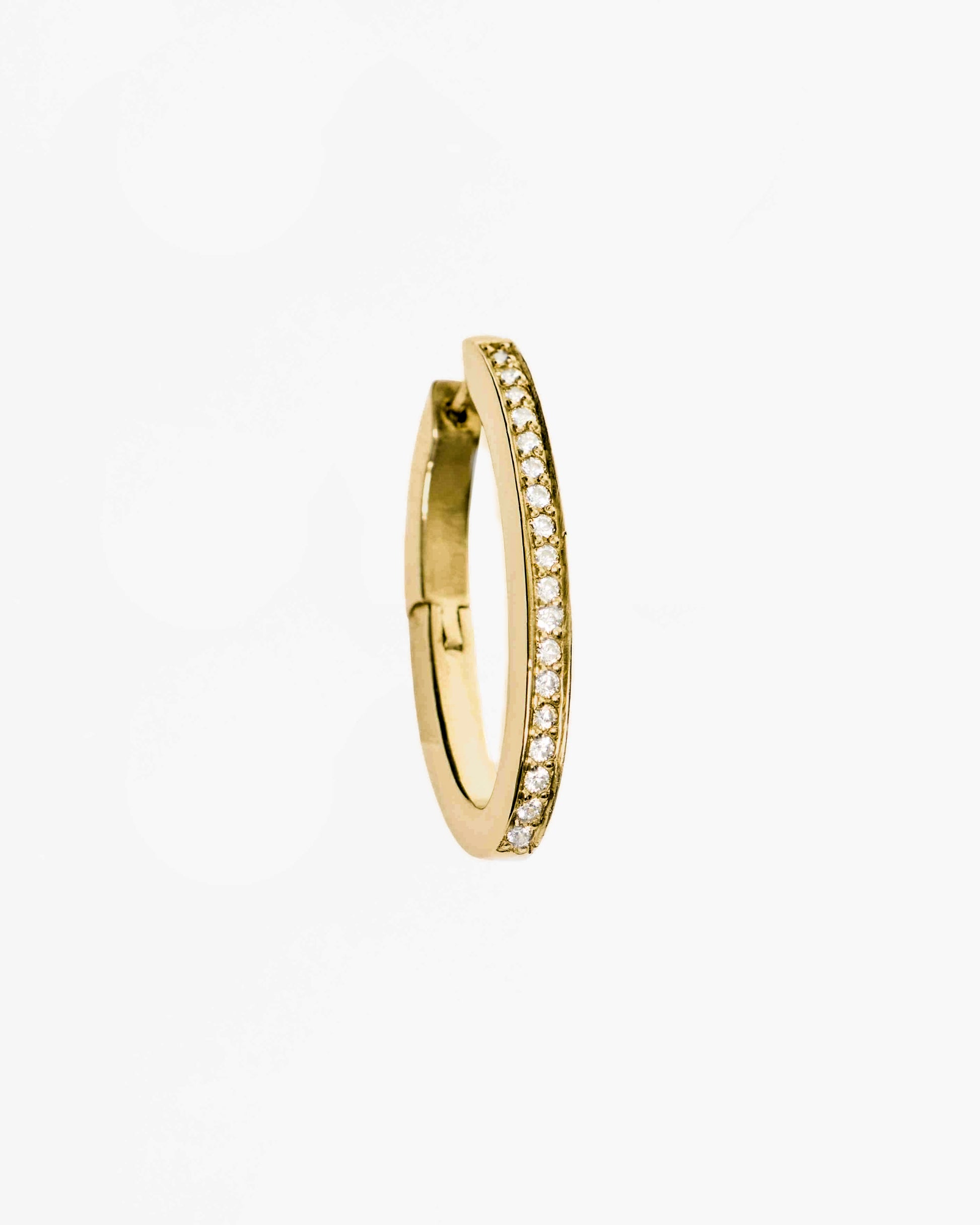 Mini Space Hoop Encrusted Earring