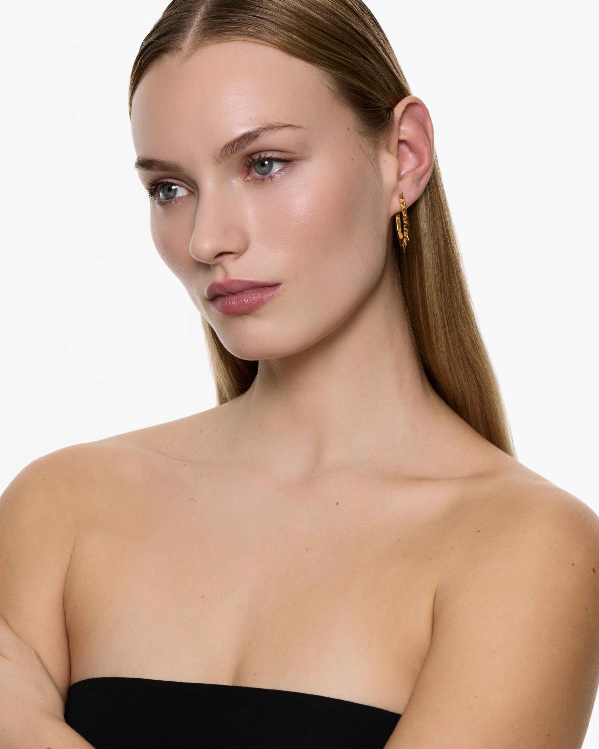 Mini Space Hoop Spur Earring