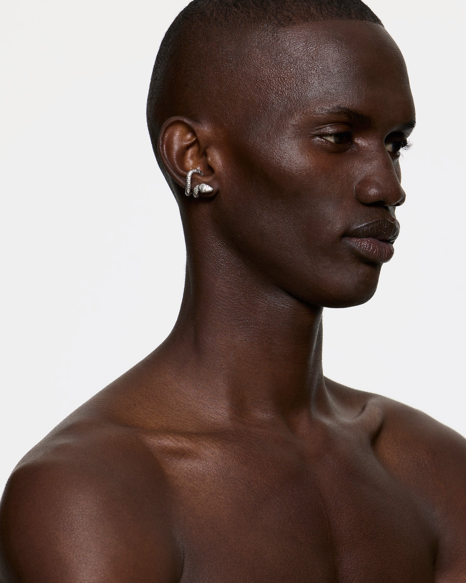 Nachash Ear Cuff - Rhodium Vermeil - Sale