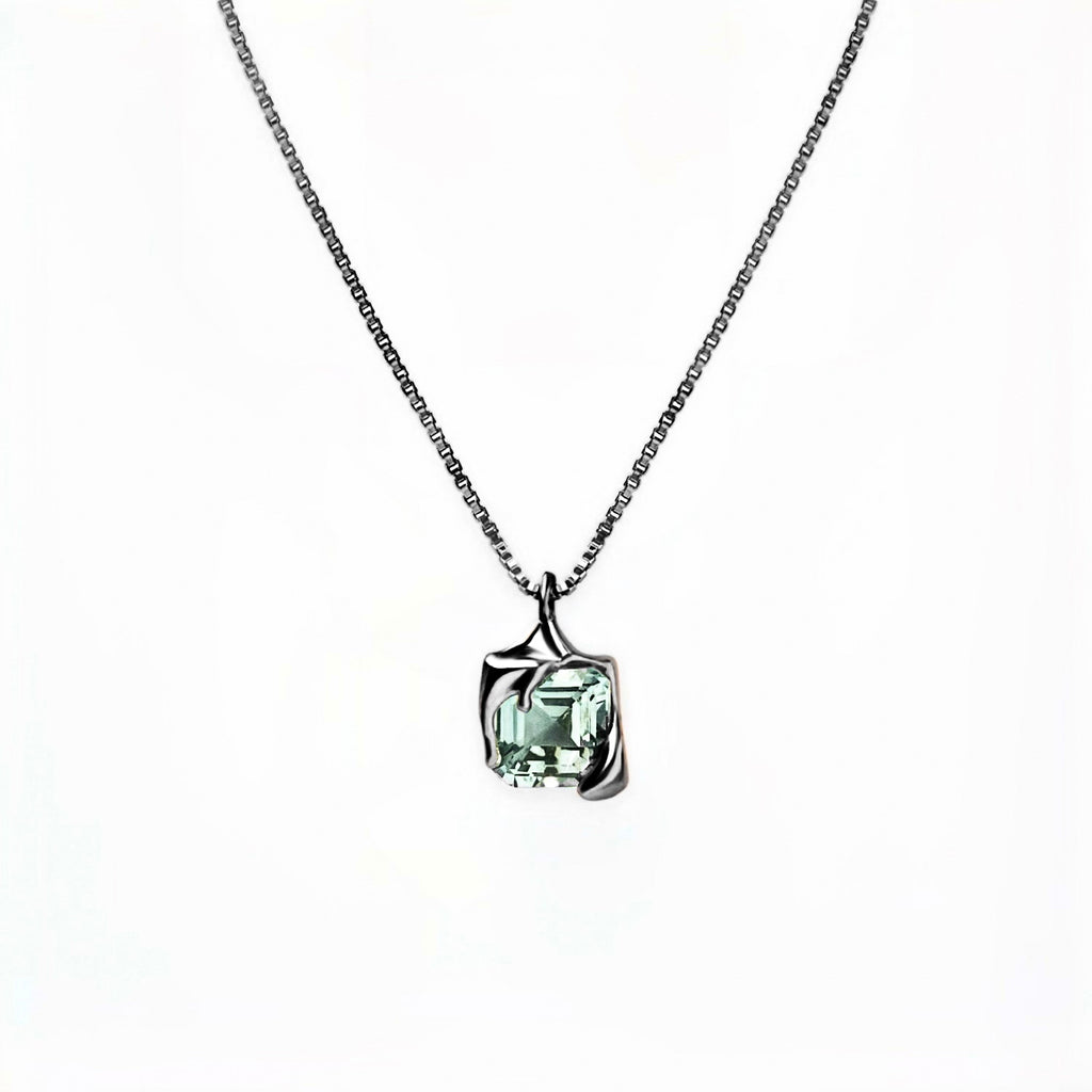 Nano Melt Necklace - Green Amethyst