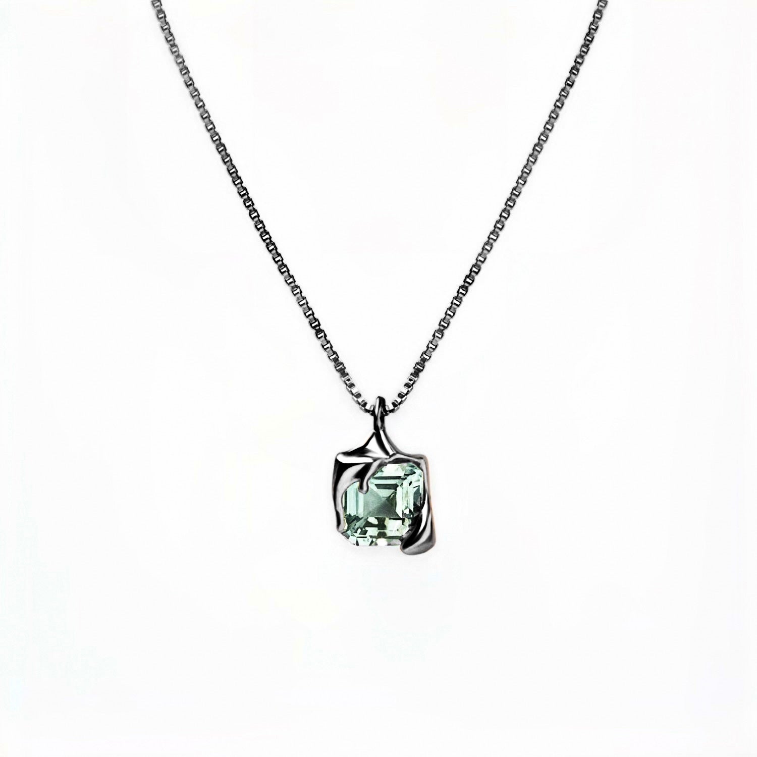 Nano Melt Necklace - Green Amethyst