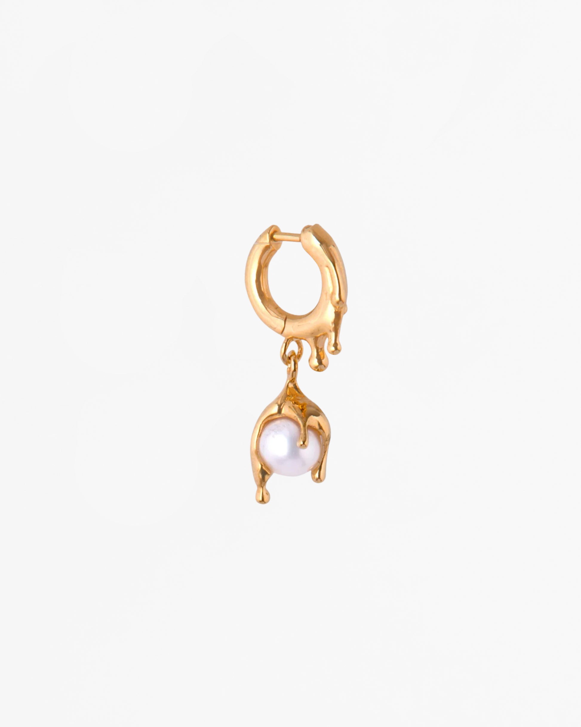 Nano Pearl Melt Earring – Gold Vermeil