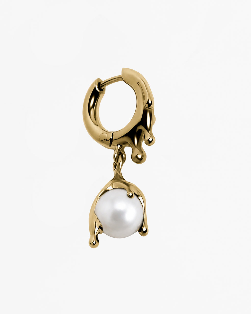 Nano Pearl Melt Earring – Gold Vermeil