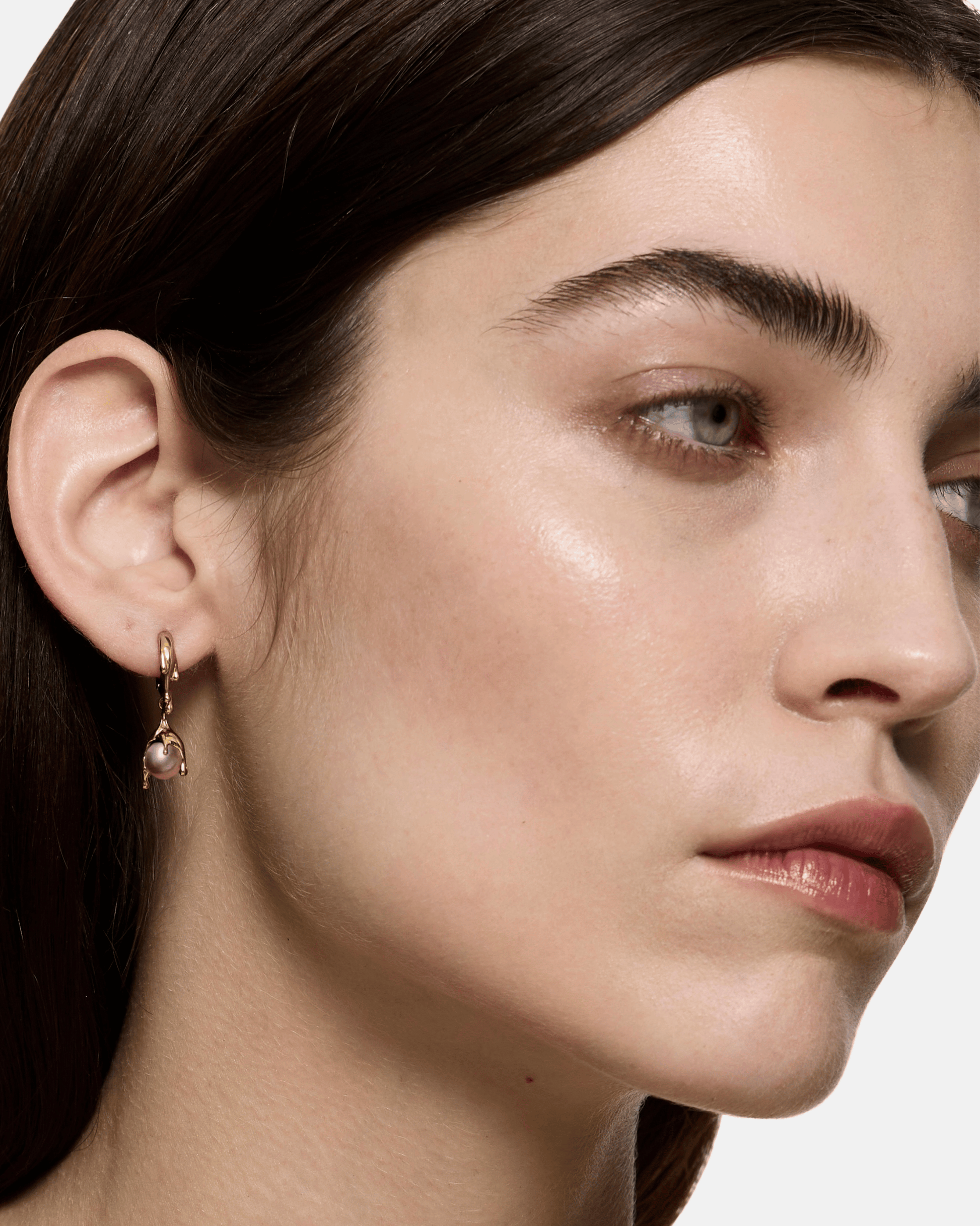 Nano Pearl Melt Pink Earring – Gold Vermeil
