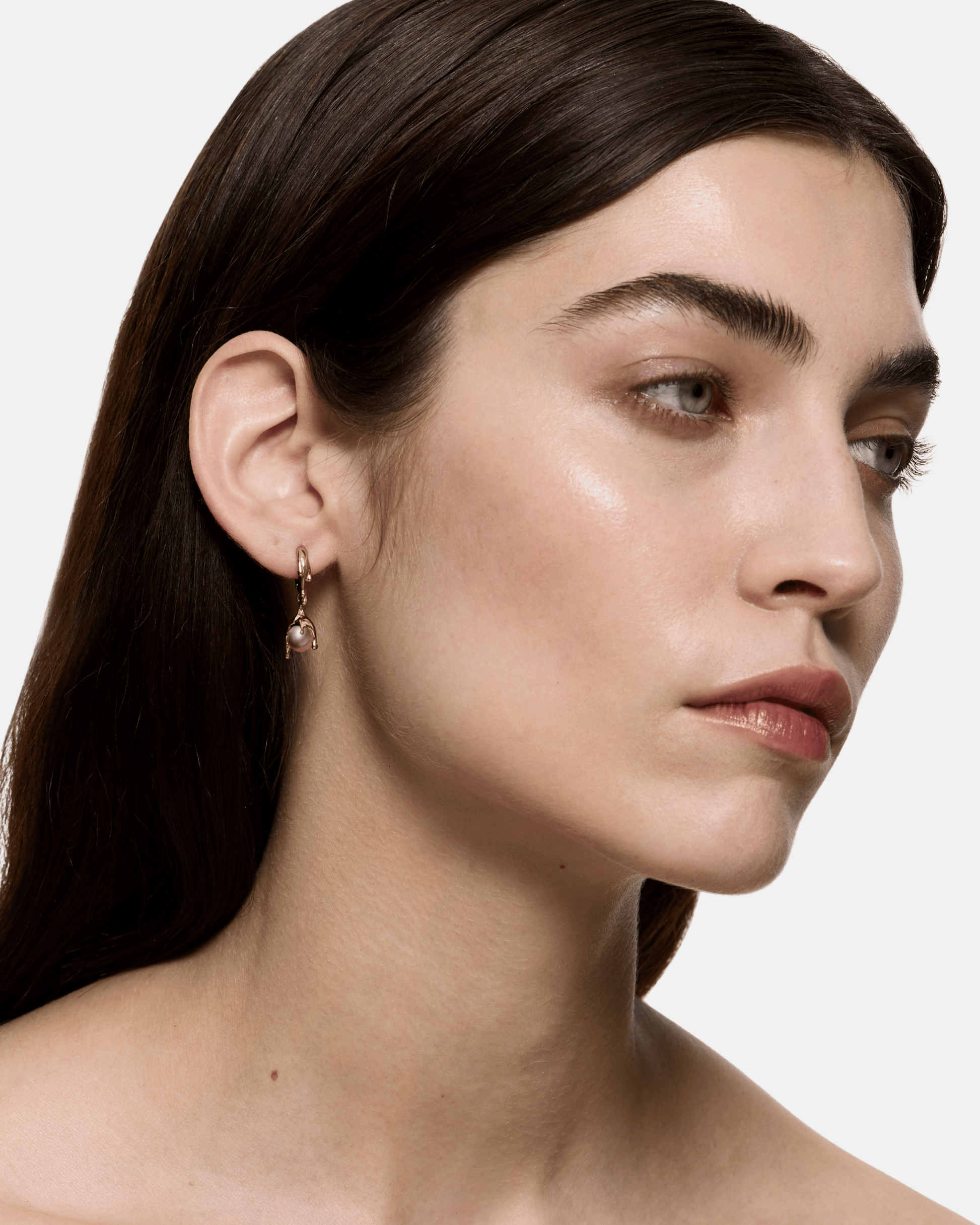 Nano Pearl Melt Pink Earring – Gold Vermeil