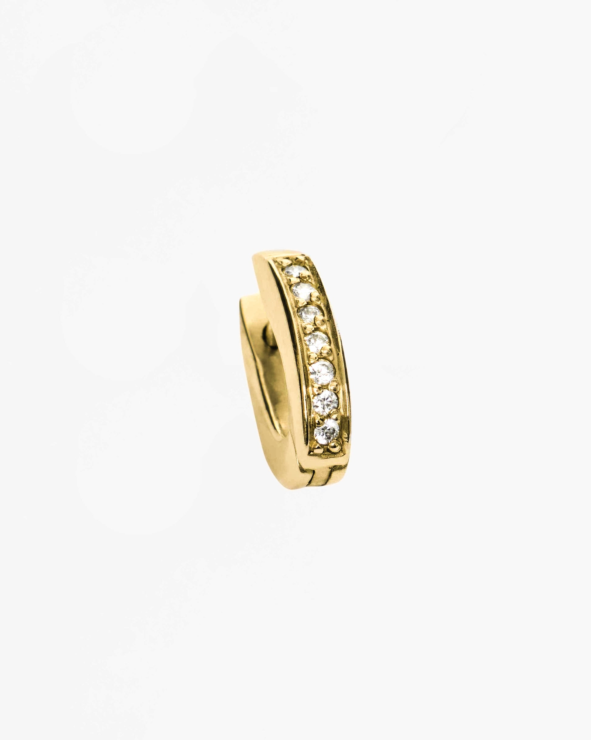 Nano Space Hoop Encrusted Earring