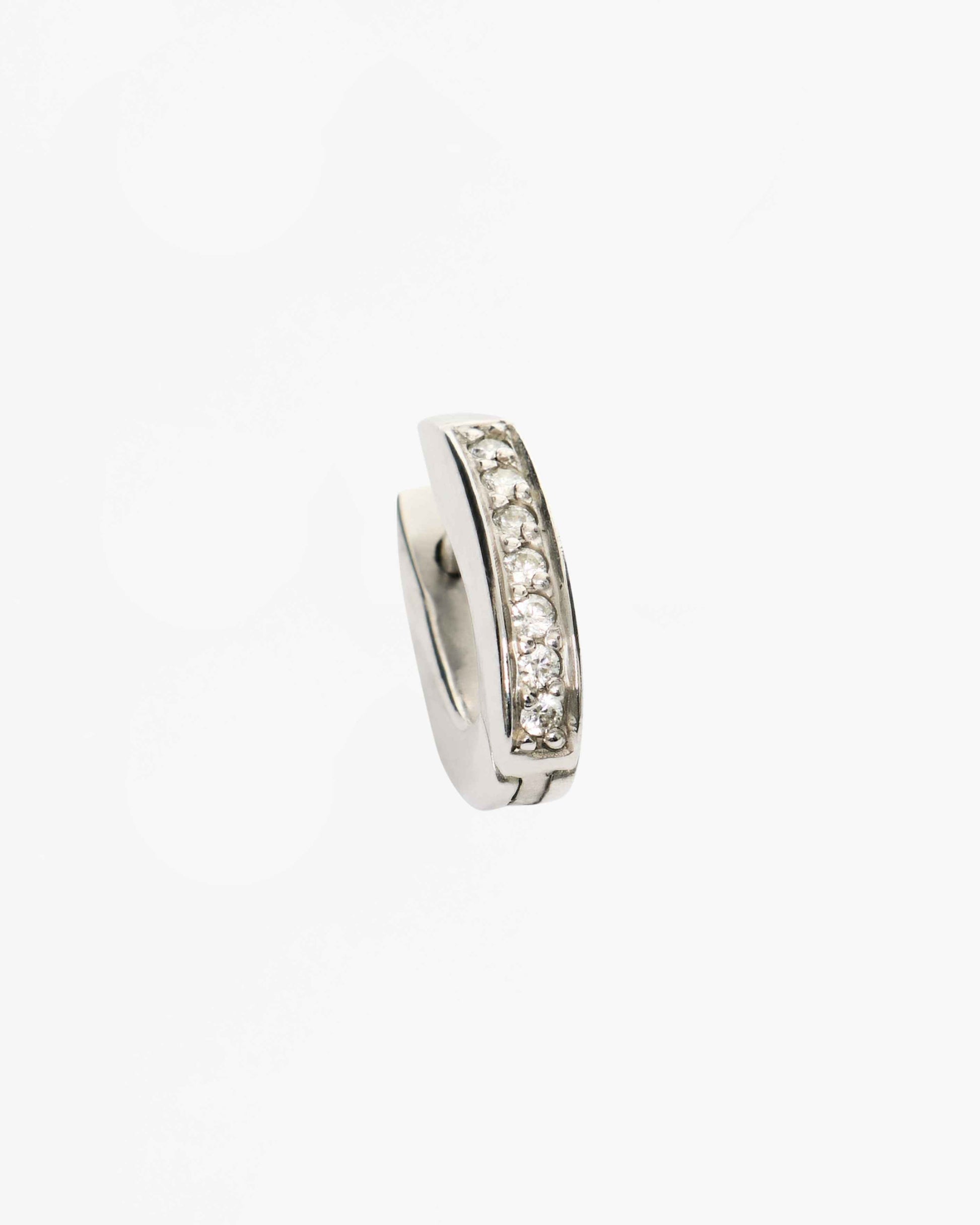 Nano Space Hoop Encrusted Earring