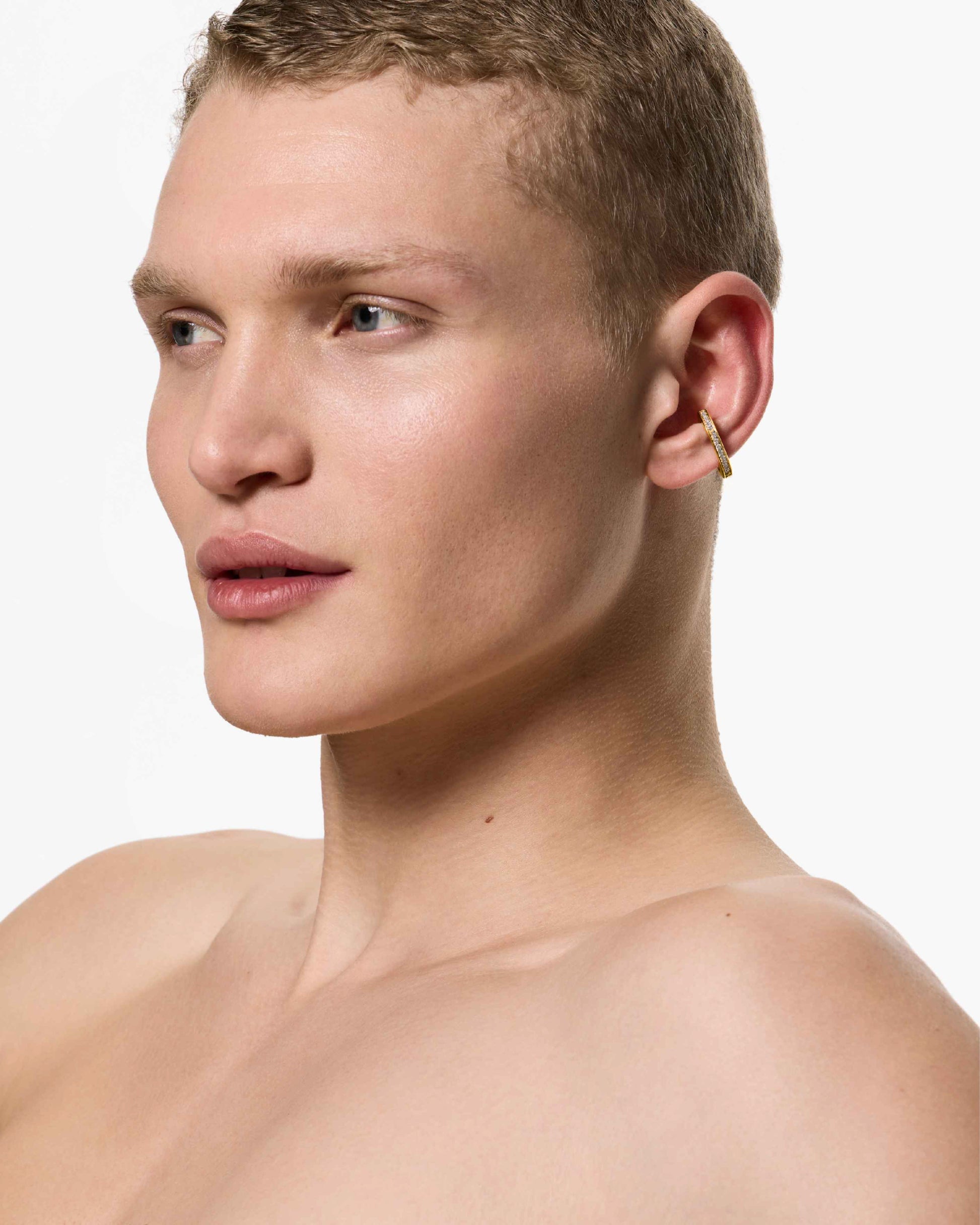 Nano Space Hoop Encrusted Ear Cuff