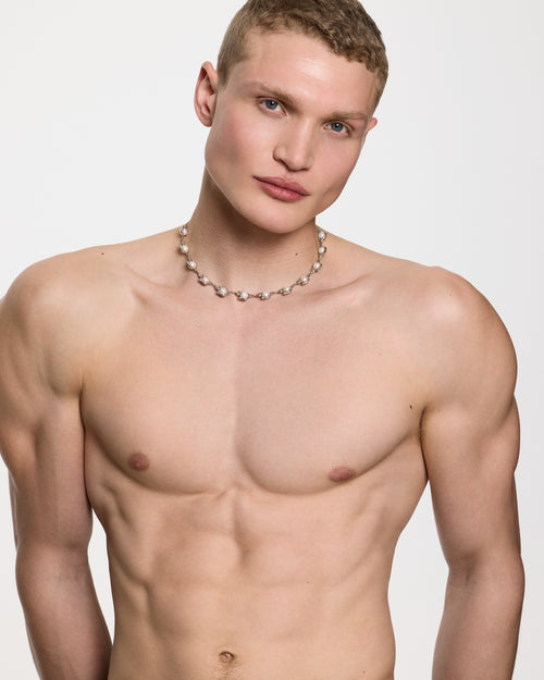 Alan Crocetti Pearlspark choker worn on model