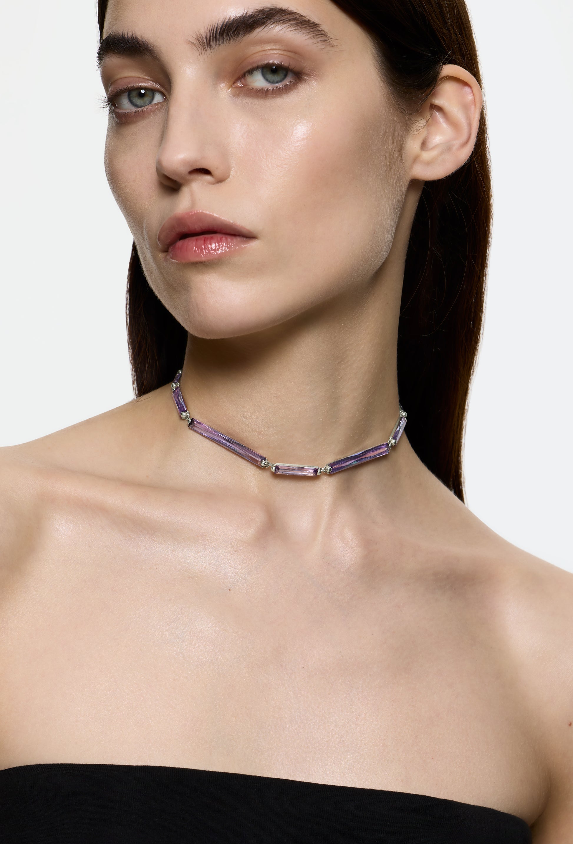 Purple Fantasy Choker - Rhodium Vermeil