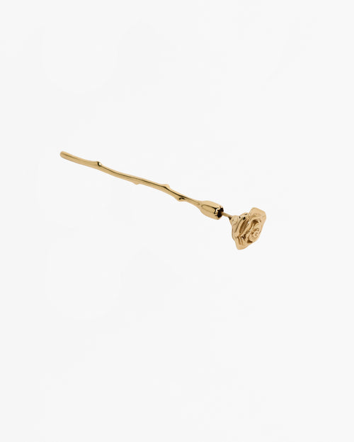 925 sterling silver rose earring in gold vermeil