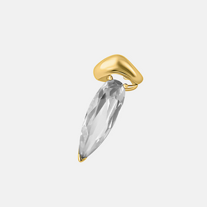 Clear Crystal Sharp Alien Ear Cuff - Single