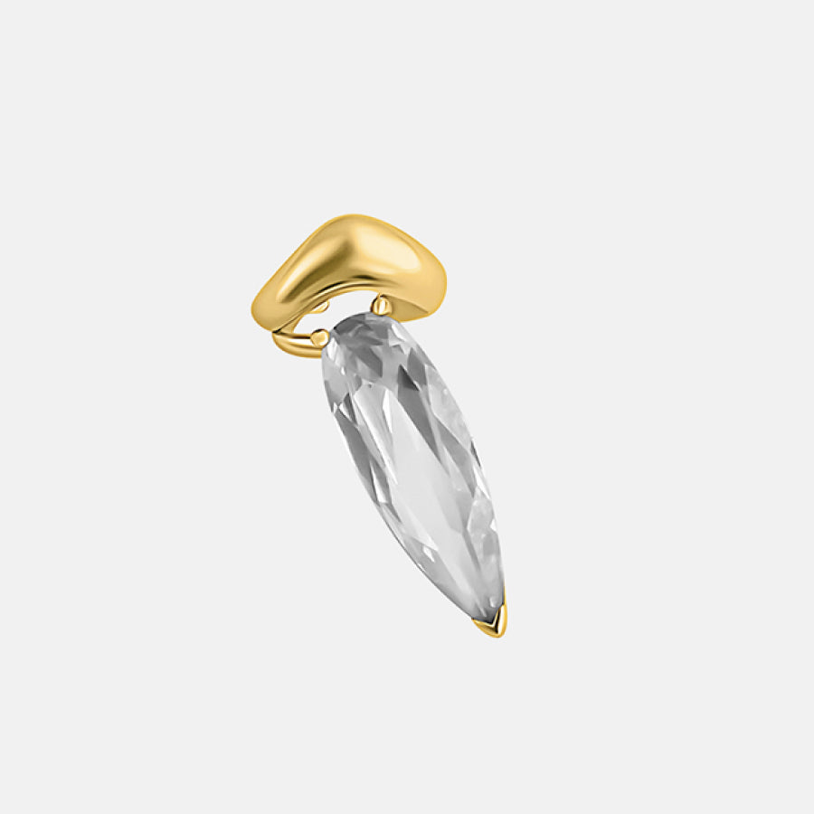Clear Crystal Sharp Alien Ear Cuff - Single