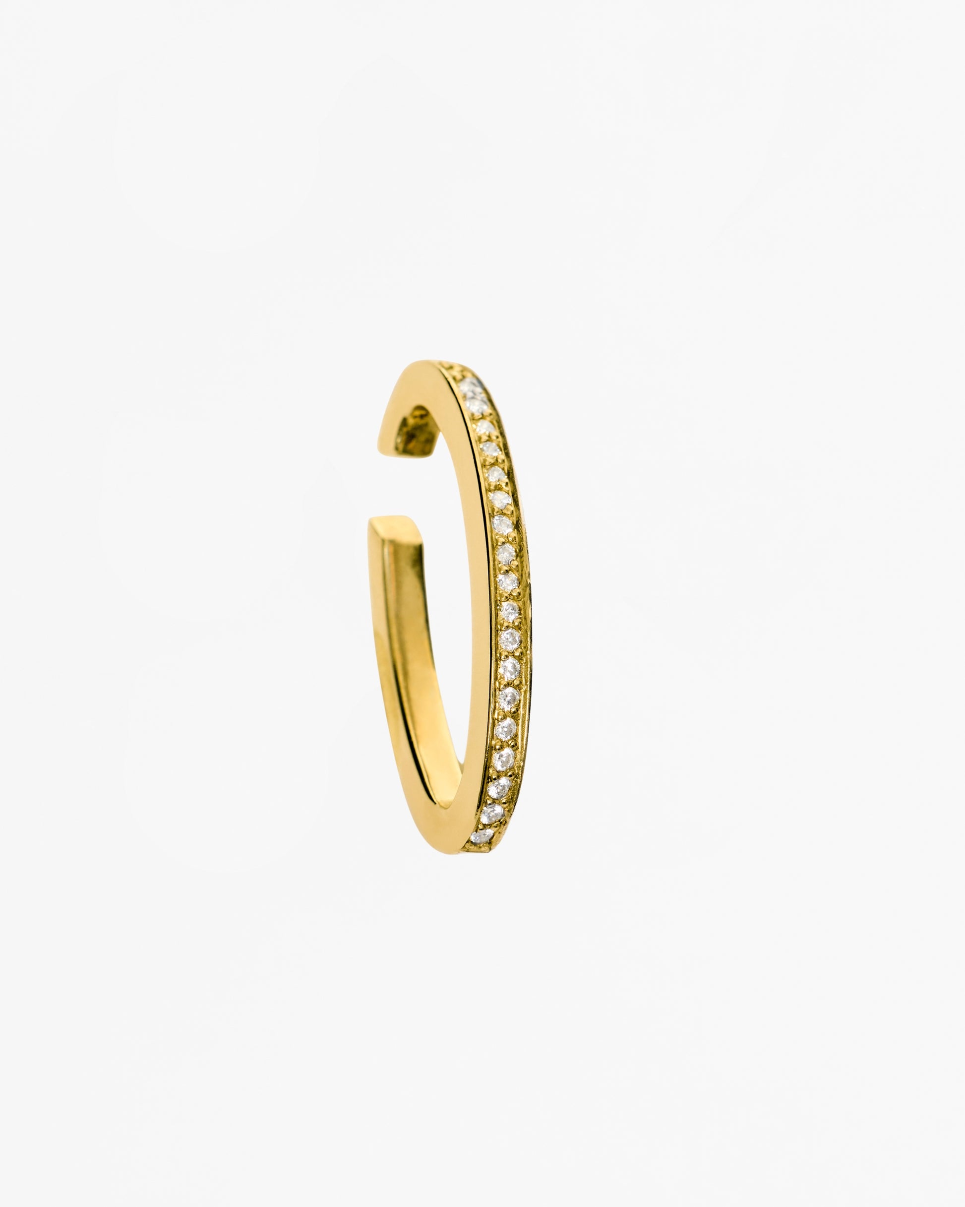 Mini Space Hoop Encrusted Ear Cuff