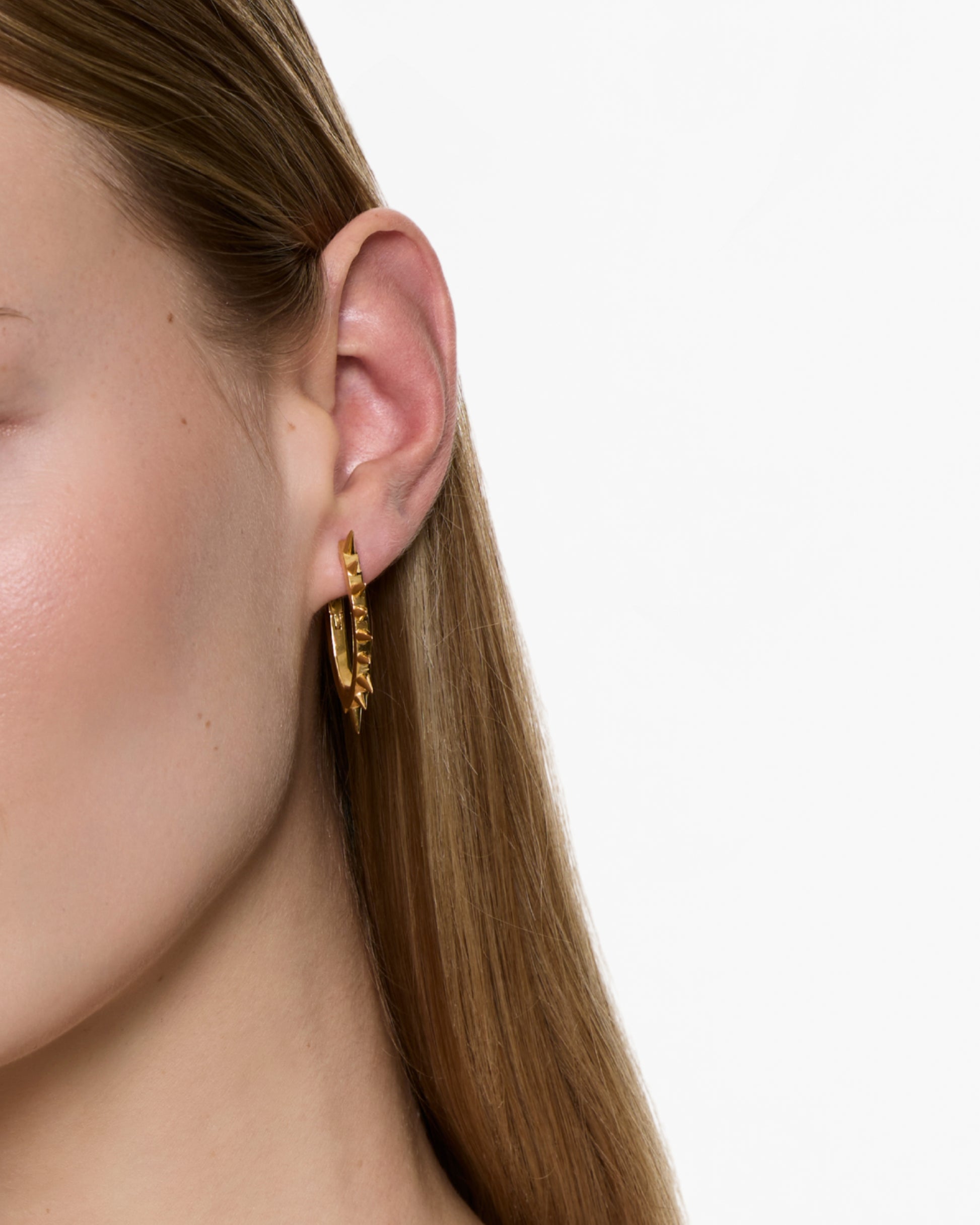Mini Space Hoop Spur Earring