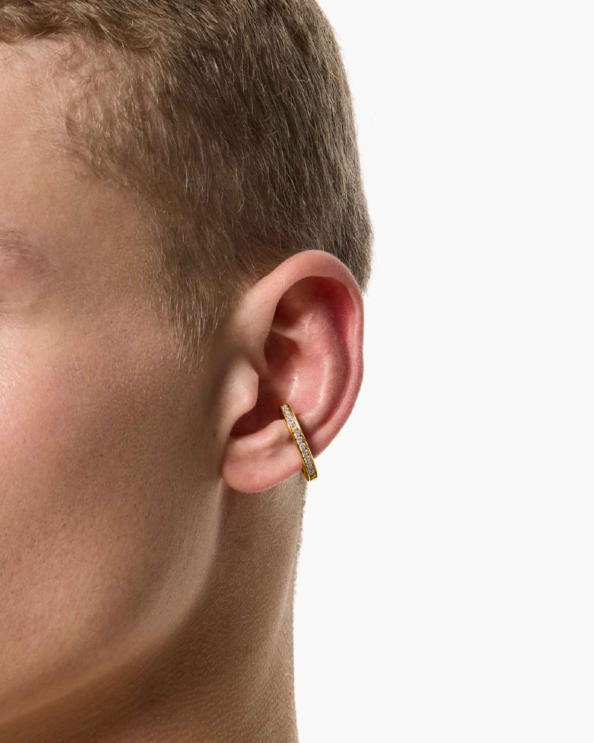 Nano Space Hoop Encrusted Ear Cuff