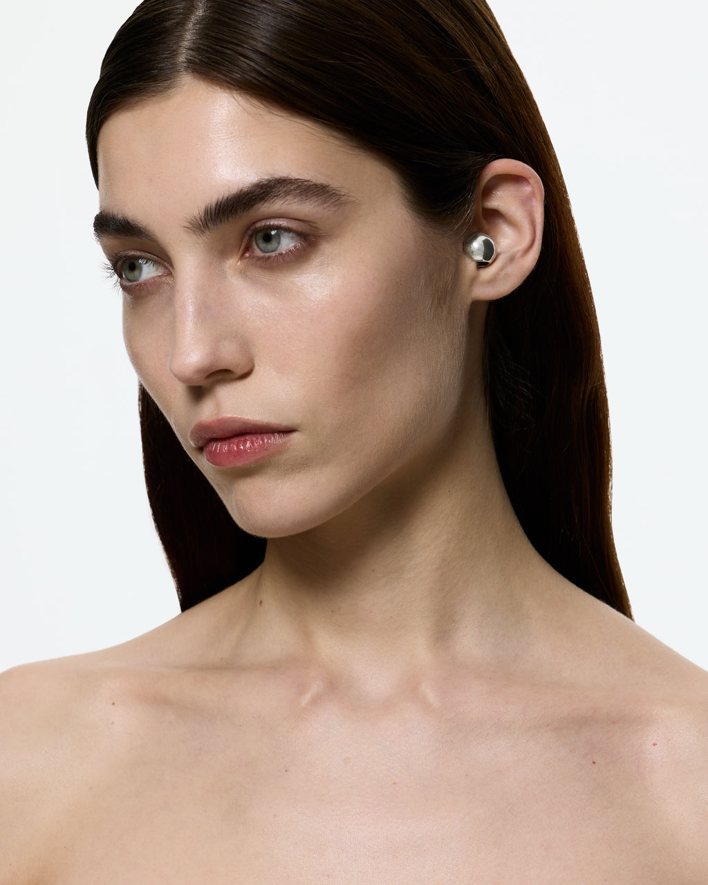 Sphere 15 Ear Cuff - Rhodium Vermeil