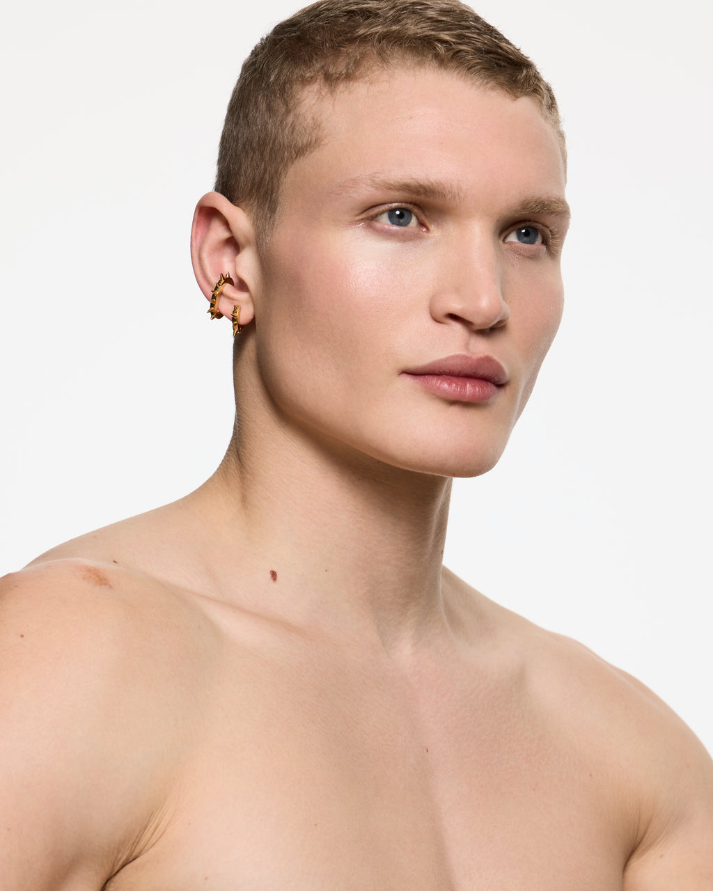 Nano Space Hoop Spur Earring