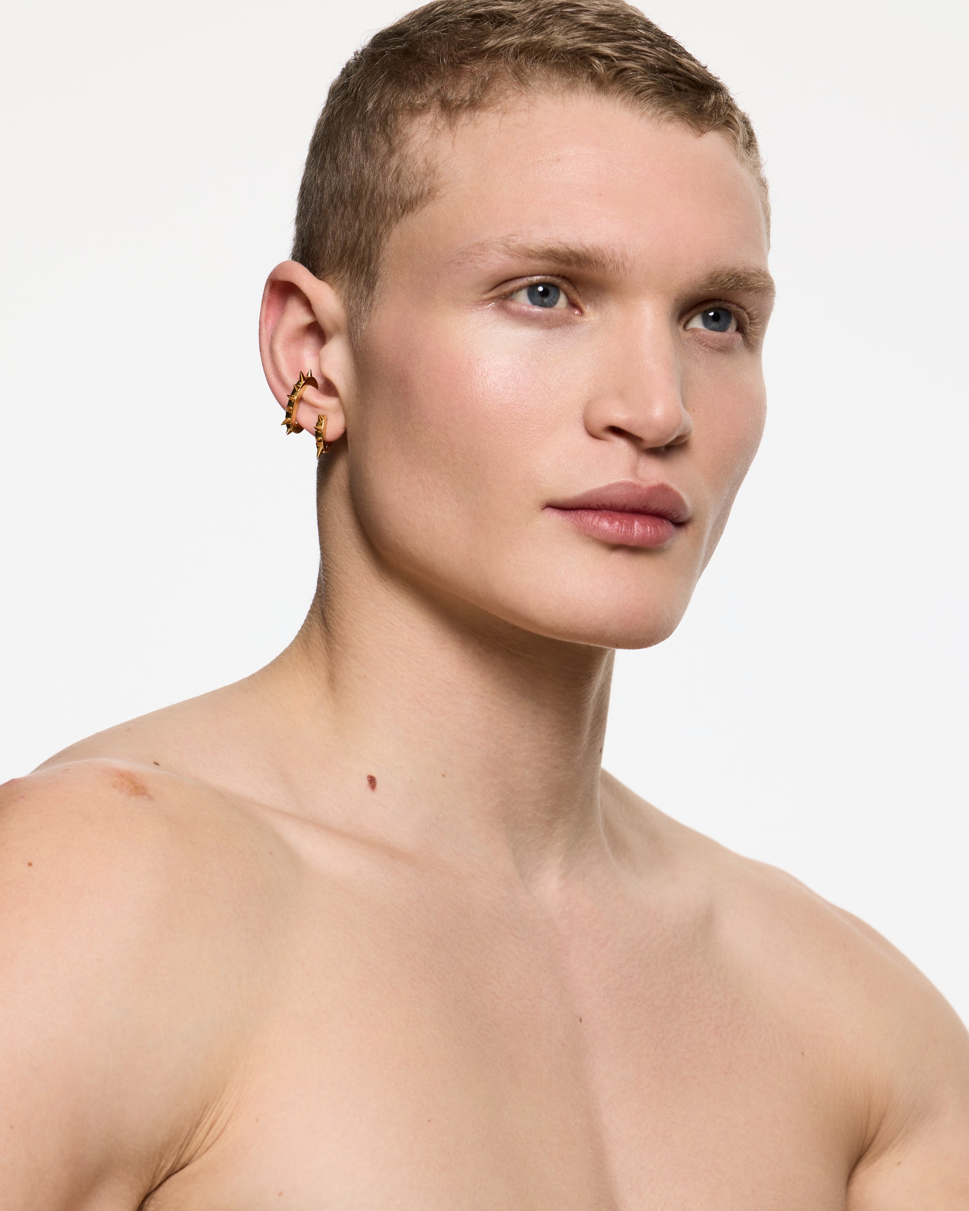 Nano Space Hoop Spur Earring