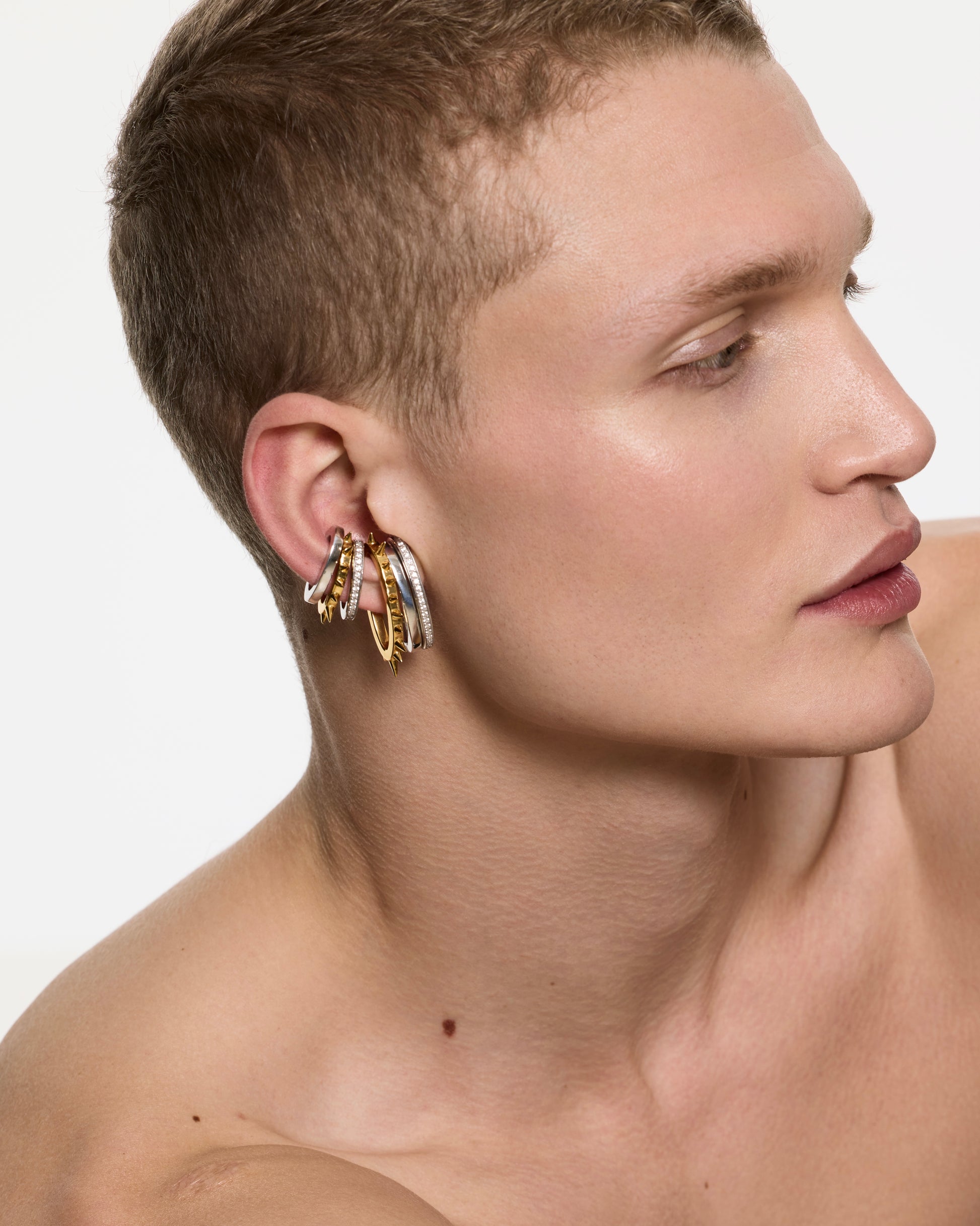 Mini Space Hoop Spur Ear Cuff