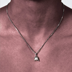 Nano Pearl Melt Necklace - Rhodium Vermeil