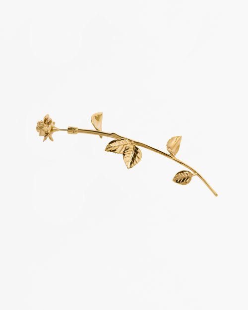 Alan Crocetti Wild Rose Earring in gold vermeil front view