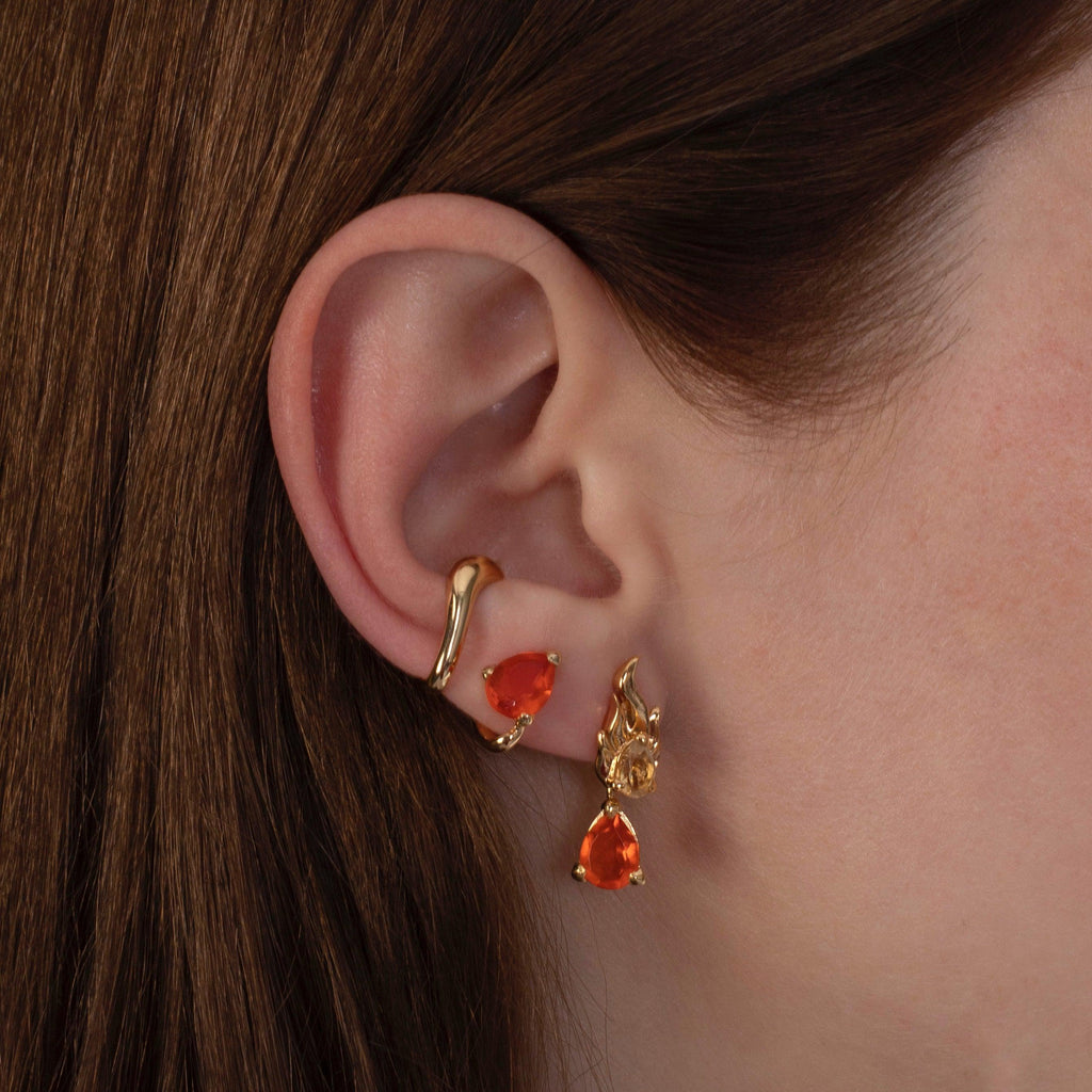 Micro Gem In Heat Yellow Citrine Earring – Gold Vermeil