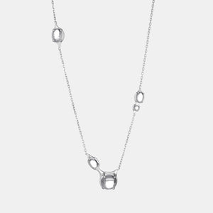 Droplet Necklace – Rhodium Vermeil