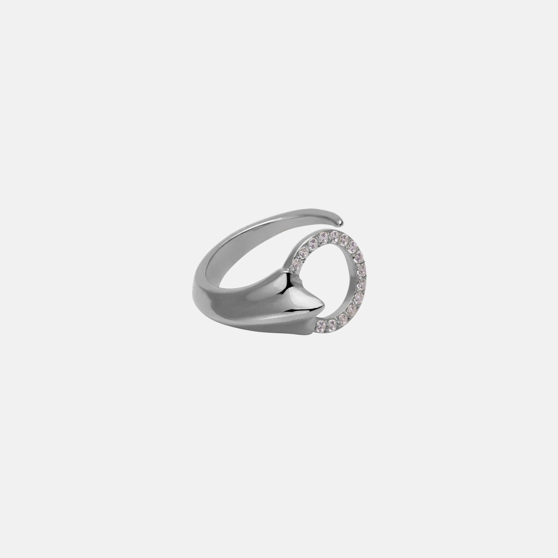 Encrusted Vessel Ring – Rhodium Vermeil
