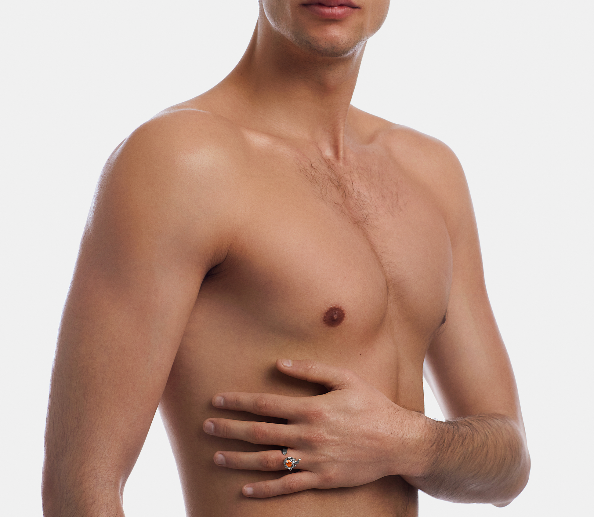 Fire Ember Ring – Rhodium Vermeil