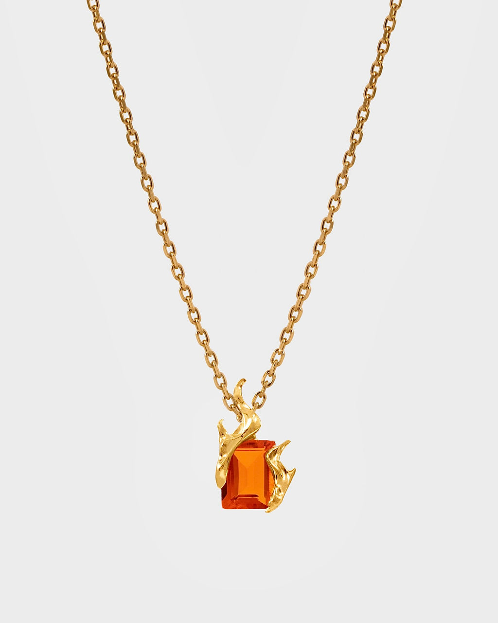 Orange Nano Flare Necklace – Gold Vermeil