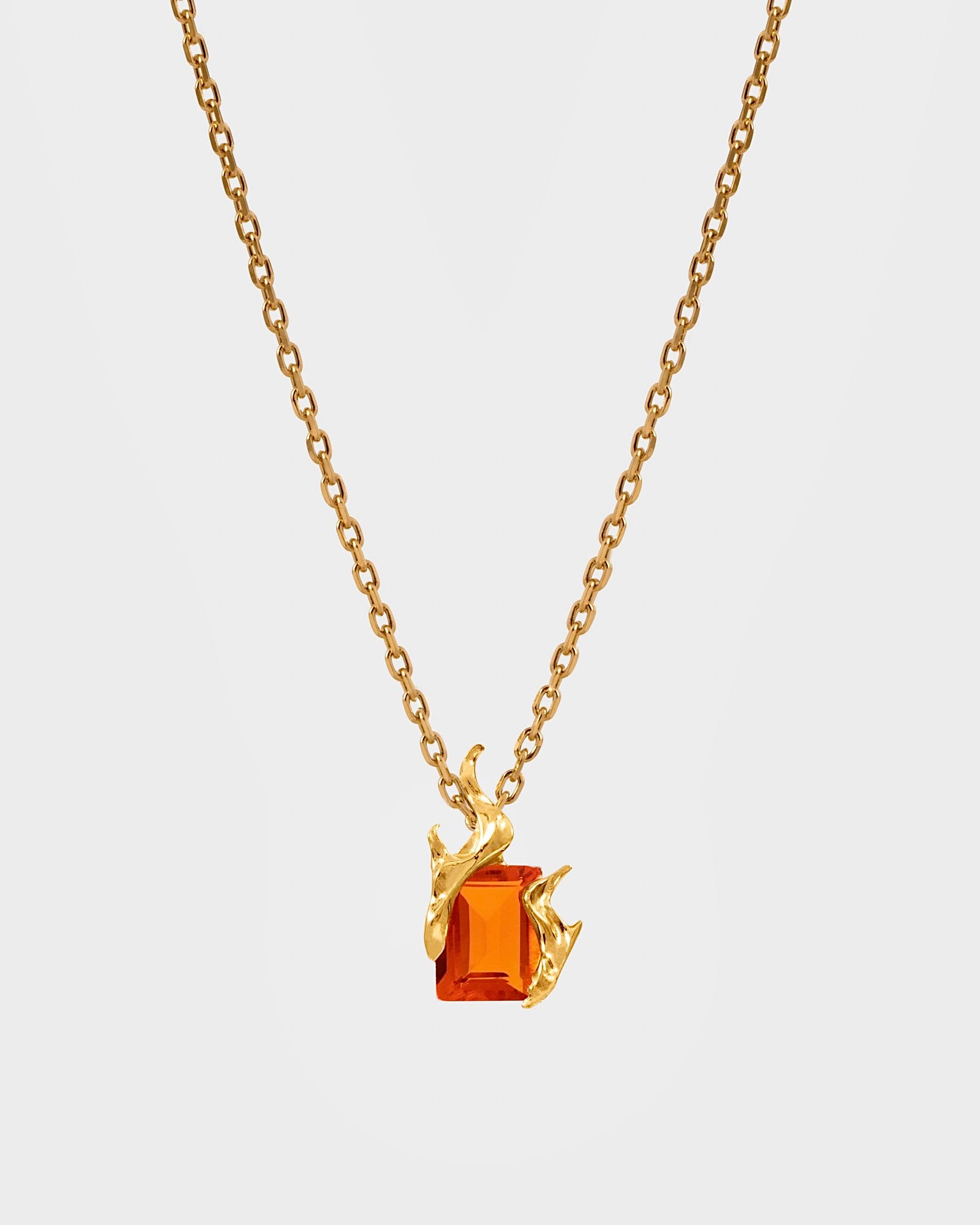 Orange Nano Flare Necklace – Gold Vermeil