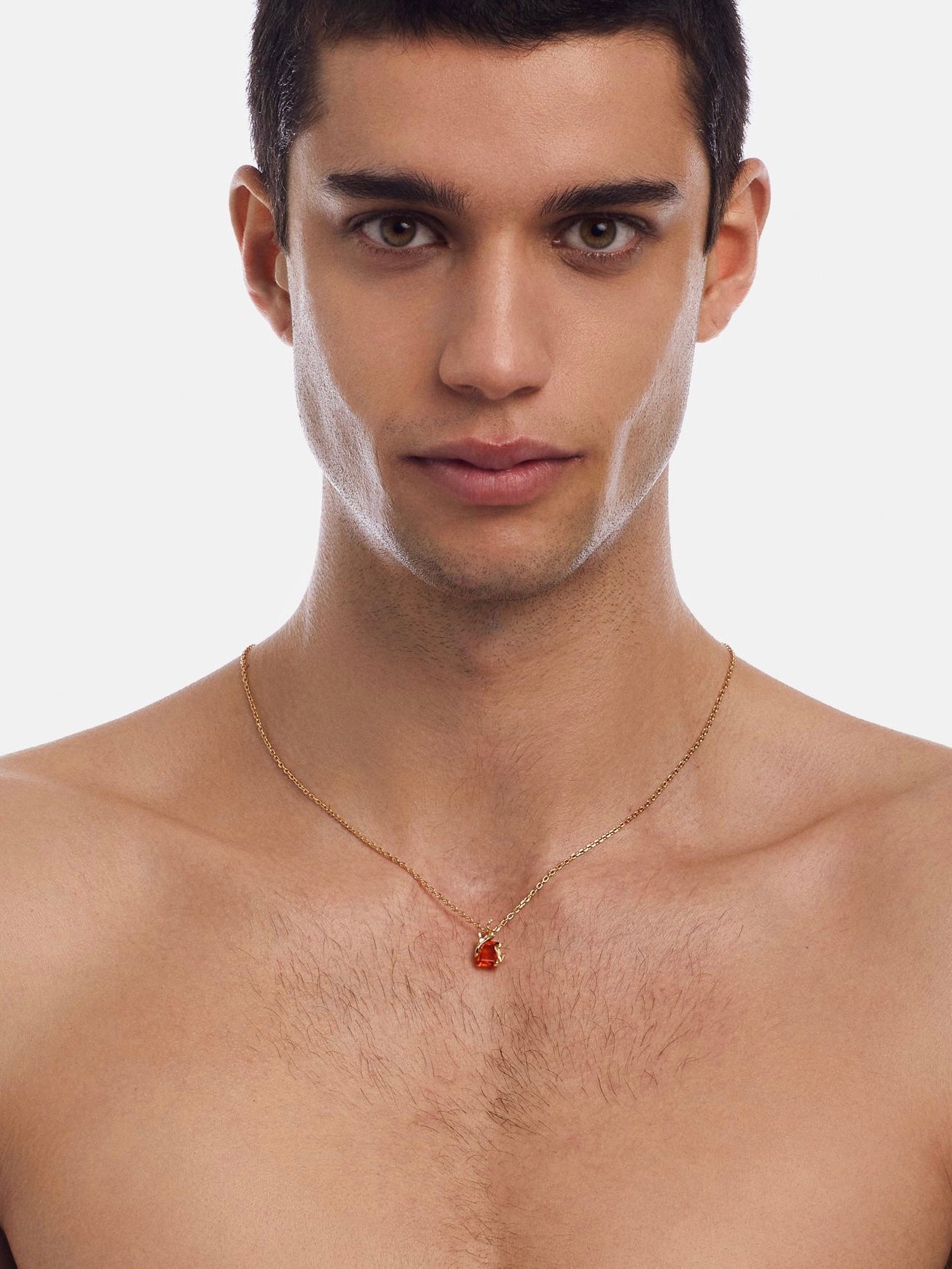 Orange Nano Flare Necklace – Gold Vermeil