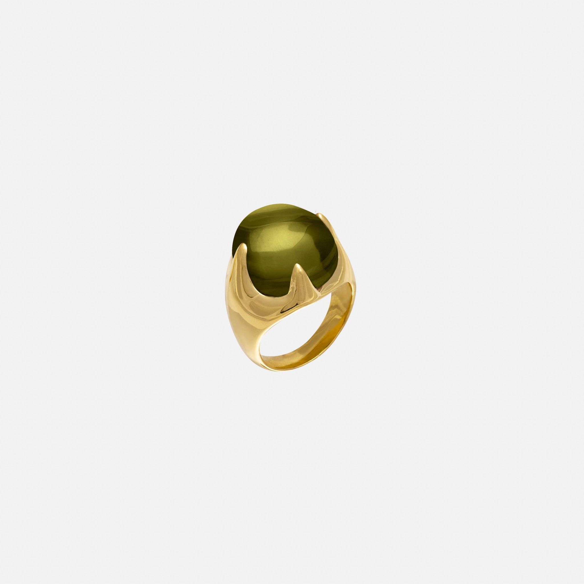 Green Mystic Ring – Gold Vermeil
