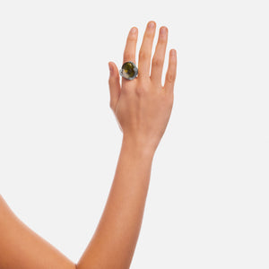 Green Mystic Ring – Rhodium Vermeil