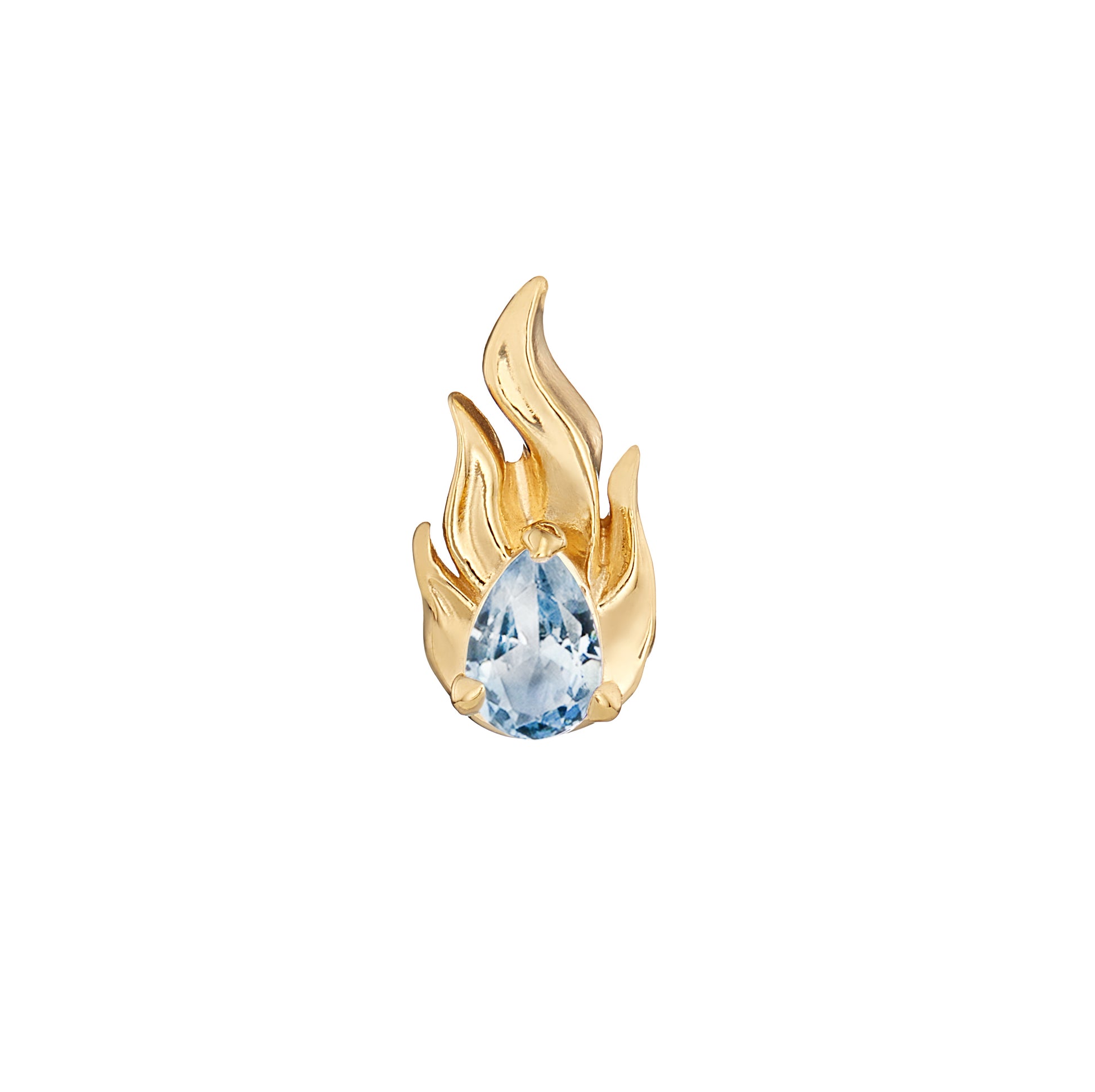 Micro Gem In Heat Sky Topaz Earring – Gold Vermeil