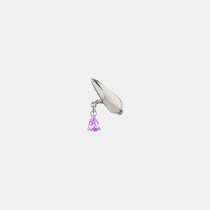 Nano Purple Amethyst Raptor Drop Earring – Rhodium Vermeil