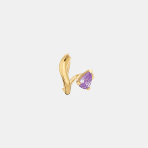 Purple Amethyst Micro Alien Earring – Gold Vermeil